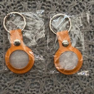 Leather AirTag keychain